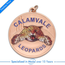 China Customized Zinc Alloy Stamping High Quality Leopard Medal with Printed Paster